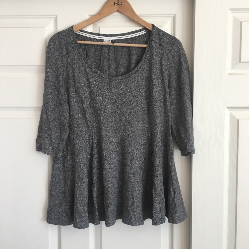 Anthropologie peplum cotton top
